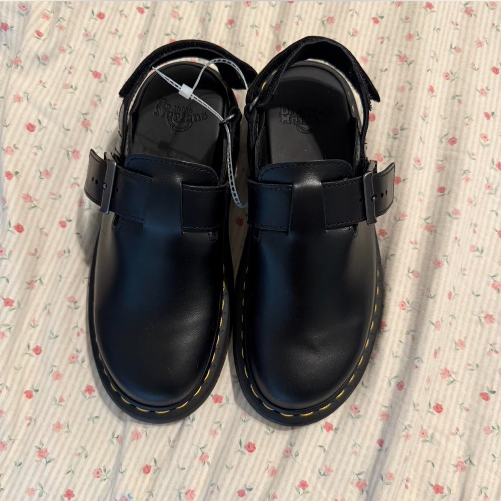 Dr. Martens Black Leather Buckle Shoes